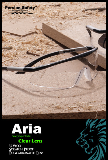 Aria |Extendable|Temple|Functions|Safety|Spectacles|UV400|Amber|Persian Safety|Glasses|قابل تنظیم|عینک ایمنی|آریا| پلی کربنات|ضدضربه|زرد|دید در شب|ریگلاژی|دسته|پرشین سیفتی