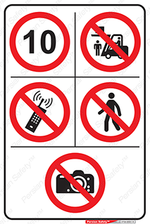 مقررات , کارگاه , قانون , قوانین , چندمنظوره , ترکیبی , محدودیت سرعت 10 کیلومتر , لیفتراک , ایستادن زیر بار , ورود بدون وسایل ایمنی , تجهیزات , بدون مجوز , تلفت همراه , موبایل , گوشی , عکاسی , عکسبرداری , 